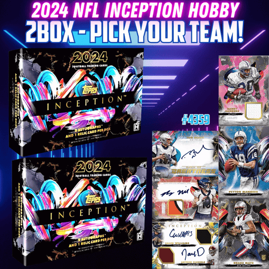 Break 4359 - 2024 NFL Inception Hobby - 2 Box - Pick Your Team!