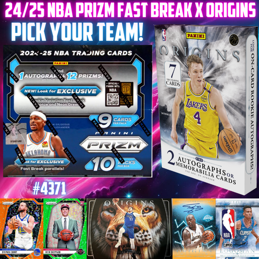 Break 4371 - 24/25 NBA Prizm Fast Break x Origins HOBBY Pick Your Team!