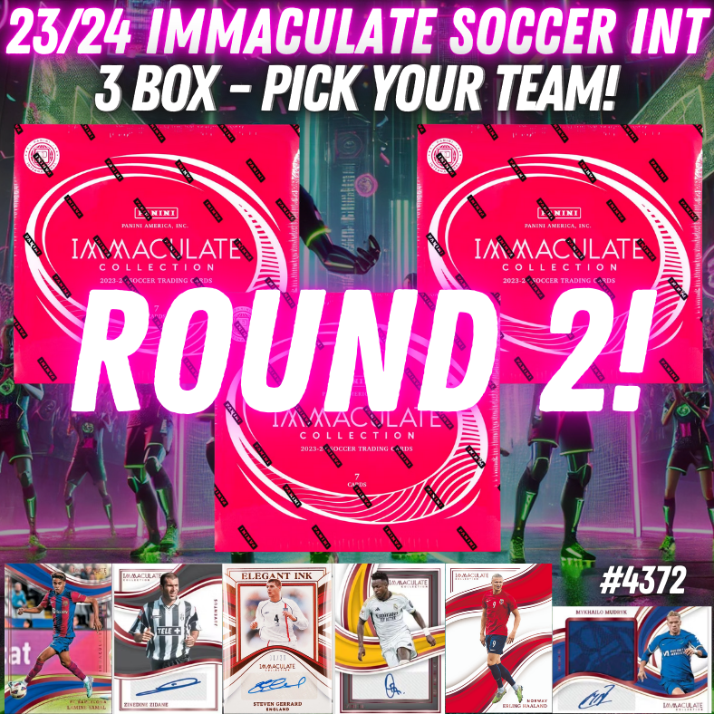 Break 4372 - 23/24 Immaculate Int. Hobby - Half Case - Pick Your Player/Team! ROUND 2!