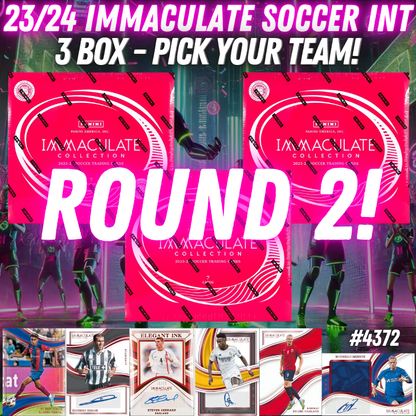 Break 4372 - 23/24 Immaculate Int. Hobby - Half Case - Pick Your Player/Team! ROUND 2!