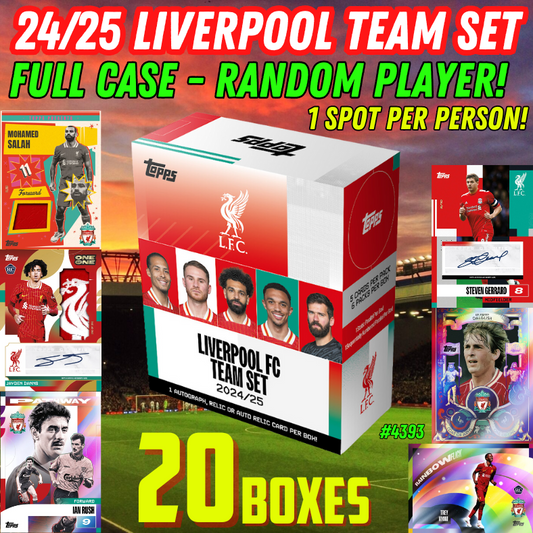 Break 4393 - CHAMPIONS OF ENGLAND - 24/25 Liverpool Team Set FULL CASE - Random Player!