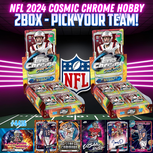 Break 4416 - 2024 NFL Cosmic Chrome Hobby - 2 Box - Pick Your Team!