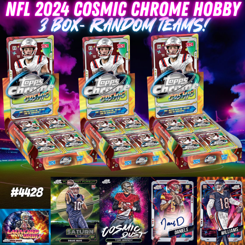 Break 4428 - 2024 NFL Cosmic Chrome Hobby - 3 Box - Random Teams!