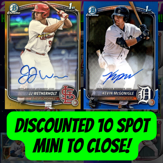DISCOUNTED 10 Spot Mini to CLOSE Break 4486 - 2025 MLB Bowman Triple Threat - Hobby x Breakers x Jumbo - PYT!