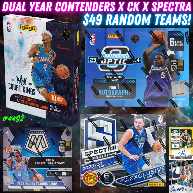 Break 4492 - NBA Dual Year Contenders x Court Kings 4 Box - $49 Random Teams!