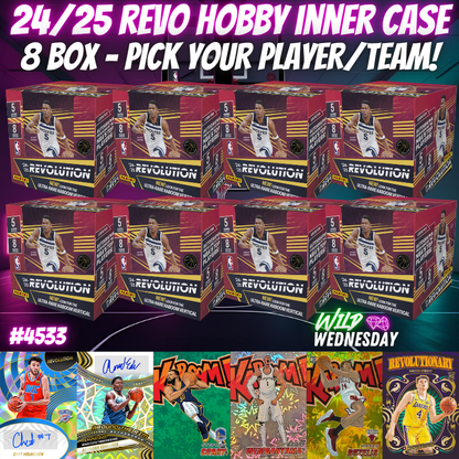 Break 4533 - NBA 24/25 Revolution Hobby 8 Box - INNER CASE - Pick Your Team/Player!