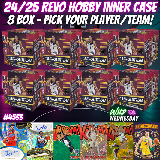 Break 4533 - NBA 24/25 Revolution Hobby 8 Box - INNER CASE - Pick Your Team/Player!