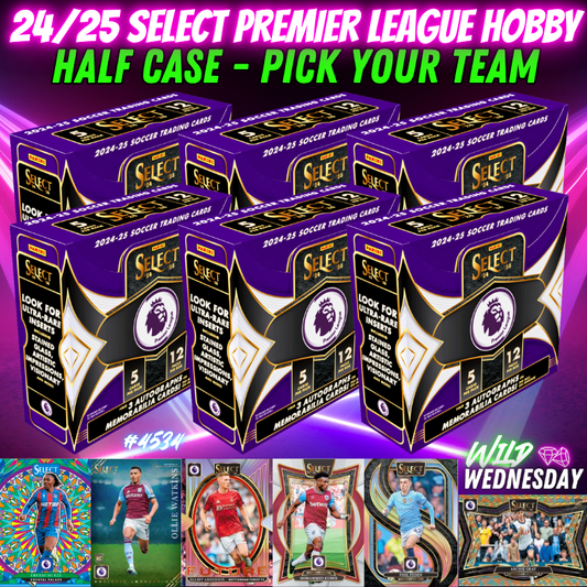 Break 4534 - 24/25 Select Premier League Hobby - Half Case - Pick Your Team!