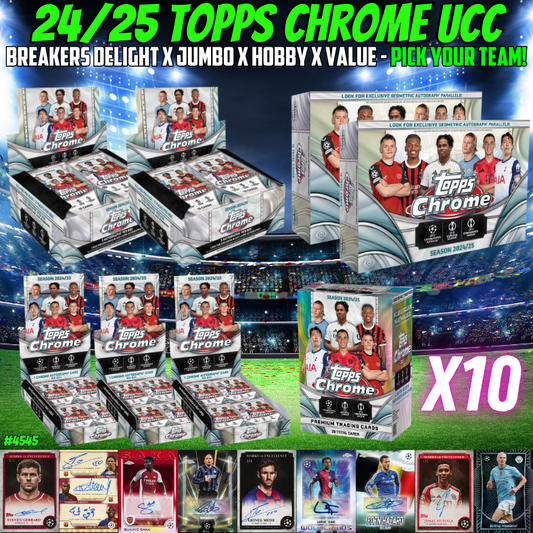 Break 4545 - 24/25 UCC Chrome Breakers Delight x Jumbo x Hobby x Value 17 Box - Pick Your Team!