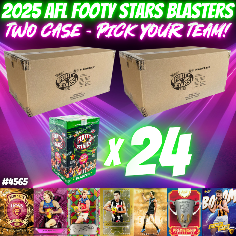Break 4565 - 2025 AFL Footy Stars Blasters - TWO CASE - Pick Your Team!