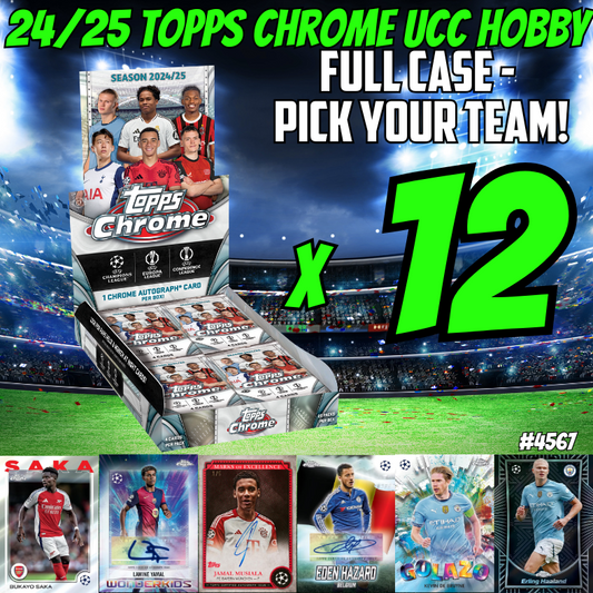 Break 4567 - NEW RELEASE - 24/25 Topps UCC Chrome HOBBY - FULL CASE - Pick Your Team!
