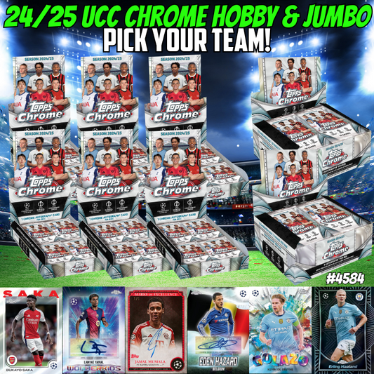 Break 4584 - 24/25 UCC Chrome HALF CASE Hobby & Double JUMBO - Pick Your Team!