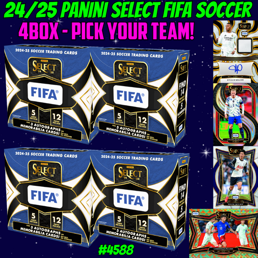Break 4588 - 24/25 Panini Select FIFA Soccer Hobby - 4box - Pick Your Team!