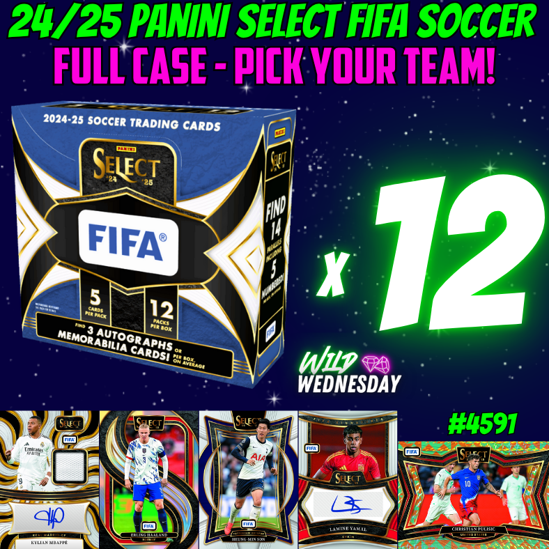 Break 4591 - 24/25 Panini Select FIFA Soccer Hobby - FULL CASE - Pick Your Team!