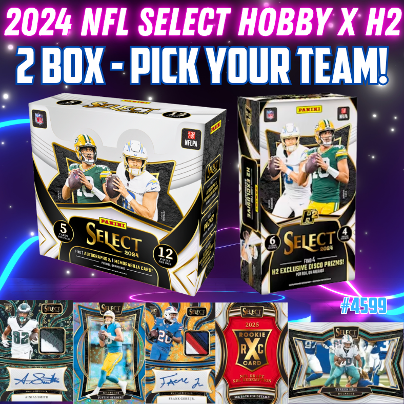 Break 4599 - 2024 NFL Select Hobby x H2 - 2 Box - Pick Your Team!