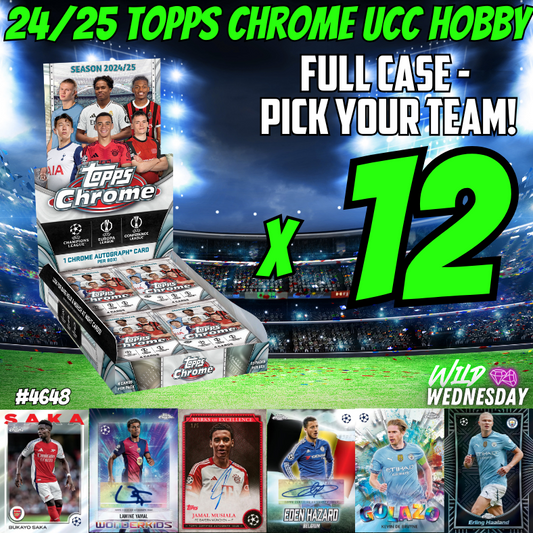 Break 4648 - 24/25 UCC Chrome Hobby - FULL CASE - Pick Your Team/Player!