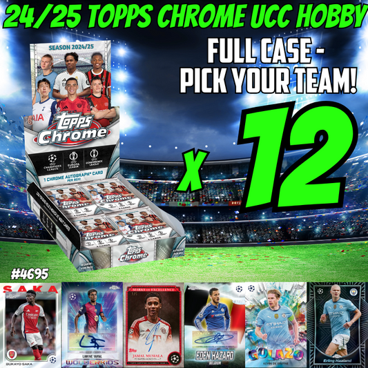 Break 4695 - 24/25 UCC Chrome Hobby - FULL CASE - Pick Your Team/Player!