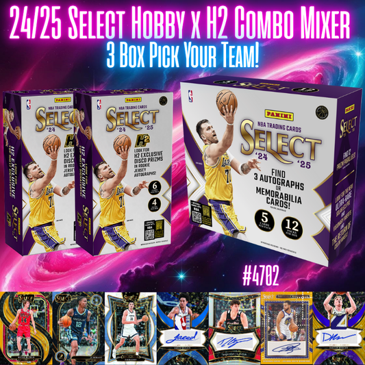 Break 4702 - NBA 24/25 Select Hobby x H2 Combo Mixer - Pick Your Team!