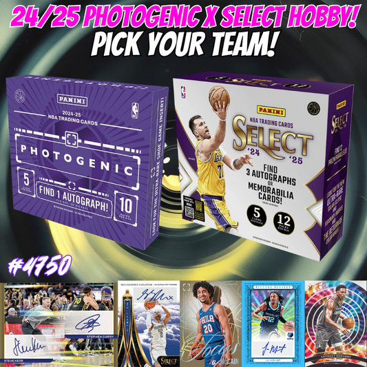 Break 4750 - 24/25 NBA Select x Photogenic HOBBY - Pick Your Team!