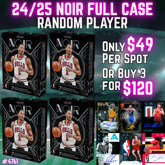 BREAK 4761 - NEW RELEASE - 24/25 NBA NOIR HOBBY - FULL CASE - RANDOM PLAYER!