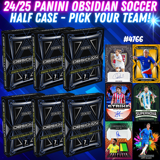Break 4766 - 24/25 Panini Obsidian Soccer HALF CASE - Pick Your Team!