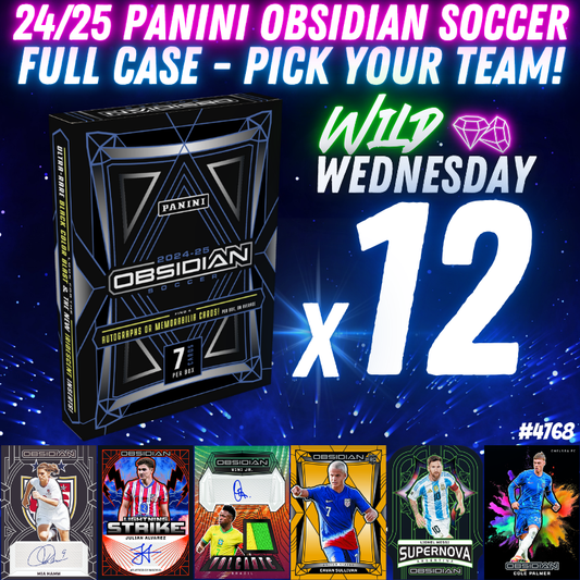 Break 4768 - 24/25 Panini Obsidian Soccer FULL CASE - Pick Your Team!