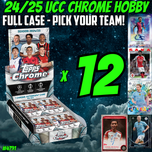 Break 4791 - 24/25 UCC Chrome Hobby - FULL CASE - Pick Your Team/Player!