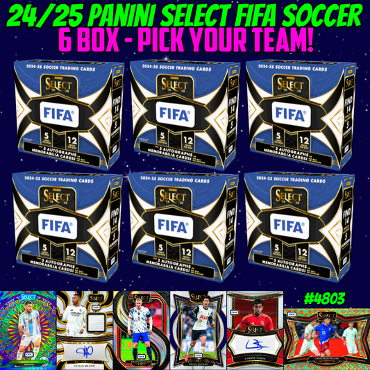 Break 4803 - 24/25 FIFA Select HOBBY - 6 BOX - Pick Your Team!