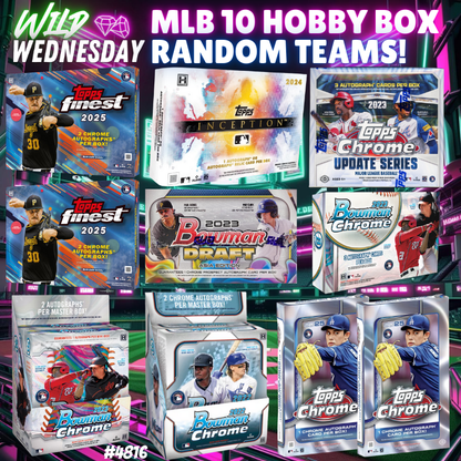 Break 4816 - Wild Wednesday MLB 10 Hobby Boxer - Random Teams!