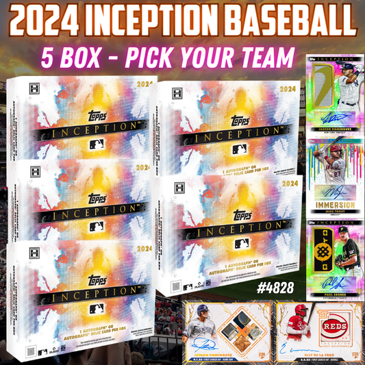 Break 4828 - 2024 MLB Inception 5 Box - Pick Your Team!