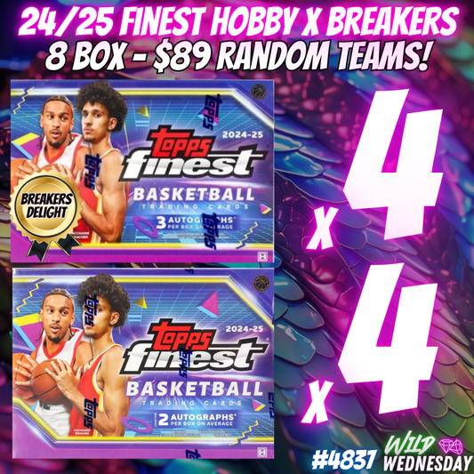 Break 4837 - 24/25 NBA Finest Hobby x Breakers Delight 8 Box - $89 Random Teams!