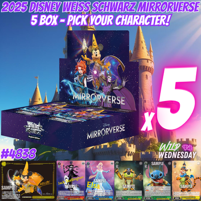 Break 4838 - 2025 Disney Weiss Schwarz Mirroverse 5 Box - Pick Your Character!