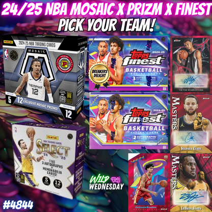 Break 4844 - 24/25 NBA Mosaic x Prizm x Finest PICK YOUR TEAM!