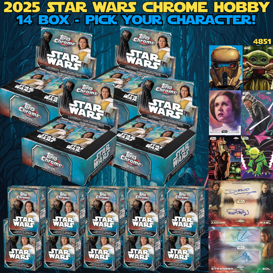 Break 4851 - NEW 2025 Star Wars Chrome Hobby x Blaster 14 Box - Pick Your Character!