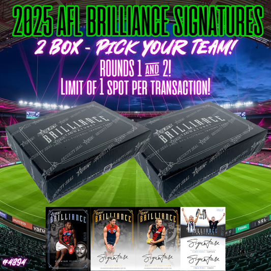 Breaks 4894 & 4895 - 2025 Select AFL Brilliance Signatures - 2 Box - Pick Your Team!