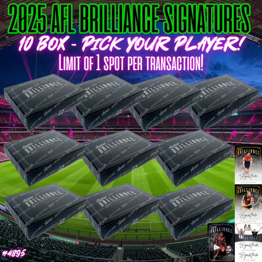 Breaks 4896 - 2025 Select AFL Brilliance Signatures - 10 Box - Pick Your Player!