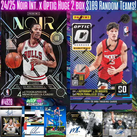 Break 4920 - NBA 24/25 Noir Int. Hobby x Optic Hobby - $109 Random Teams!