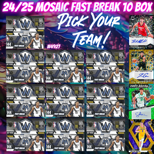 Break 4927 - NBA 24/25 Mosaic Fast Break 10 Box - Pick Your Team!