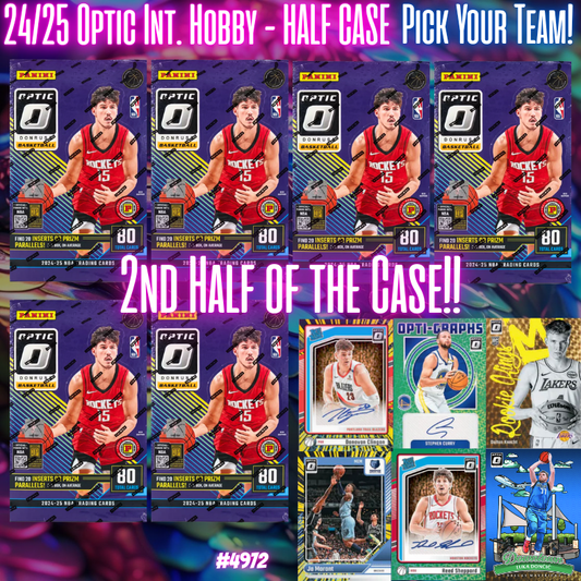 Break 4971 - NBA 24/25 Optic Int. Hobby - HALF CASE - Pick Your Team!
