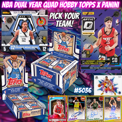 Break 5036 - NBA Dual Year QUAD HOBBY Topps x Panini Pick Your Team Mixer!