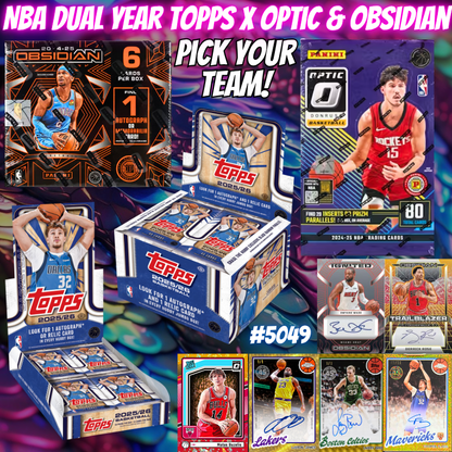 Break 5049 - NBA Dual Year Topps x Optic & Obsidian - Pick Your Team!