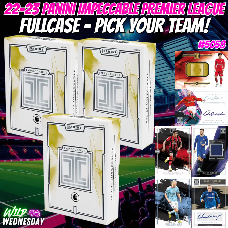 Break 5058 - 22-23 PANINI Impeccable Premier League Soccer - FULLCASE - Pick Your Team!