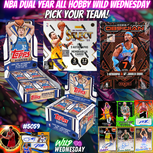Break 5059 - NBA Dual Year ALL HOBBY Wild Wednesday Pick Your Team!