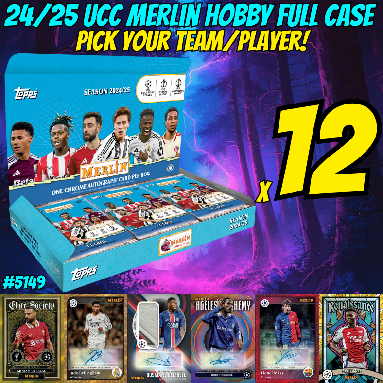 Break 5149 - 24/25 UCC Merlin Hobby FULL CASE - Pick Your Team/ Player!