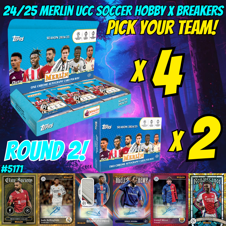 Break 5171 - 24/25 UCC Merlin 4 Hobby x 2 Breakers Delight -  Pick Your Team/ Player! ROUND 2!