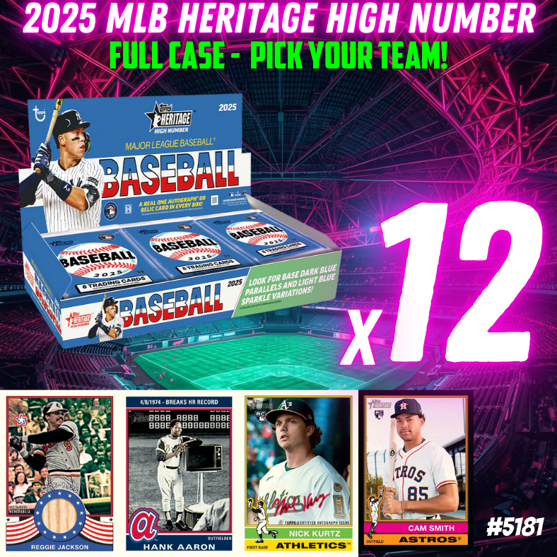 Break 5181 - 2025 MLB Heritage High Number FULL CASE - Pick Your Team!