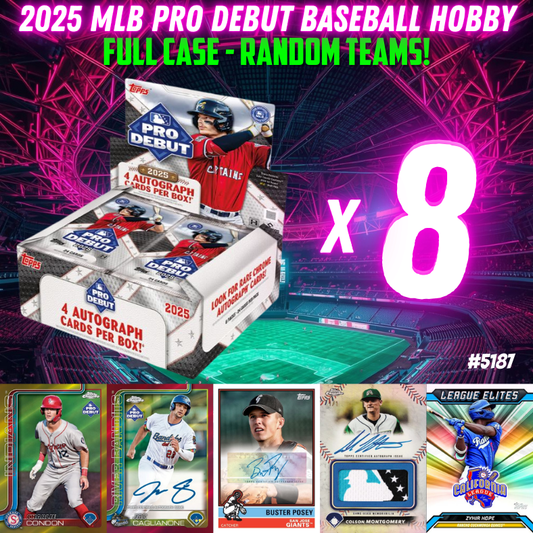 Break 5187 - 2025 MLB Pro Debut Hobby - FULL CASE - Random Teams!