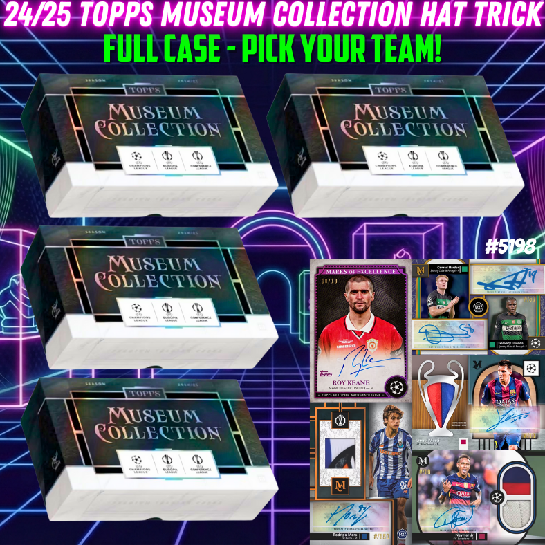 Break 5198 - 24/25 Topps Museum Collection HAT TRICK - Full Case - Pick Your Team!