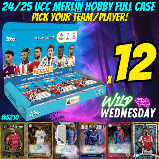 Break 5210 - 24/25 UCC Merlin Hobby - FULL CASE - Pick Your Team/Player!