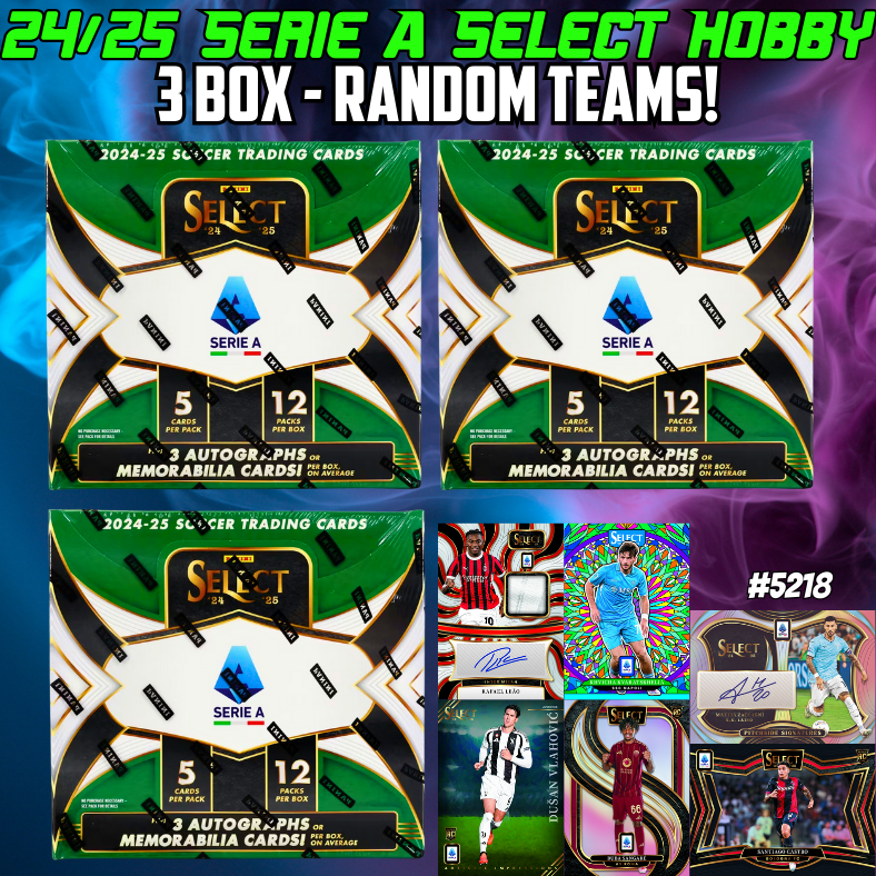 Break 5218 - 24/25 Serie A Select Hobby - 3 Box - RANDOM TEAMS!